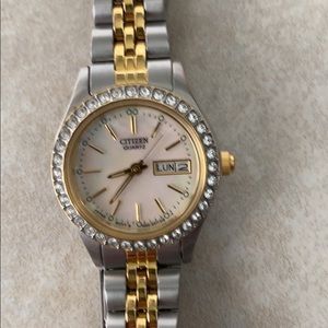 Citizen Women’s Dual Tone Crystal Embellishments